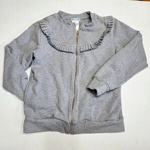 Adorable Jacadi Paris Gray Ruffled Zip Sweatshirt